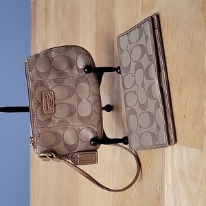 COACH Set - Small Wristlet and Checkbook Cover